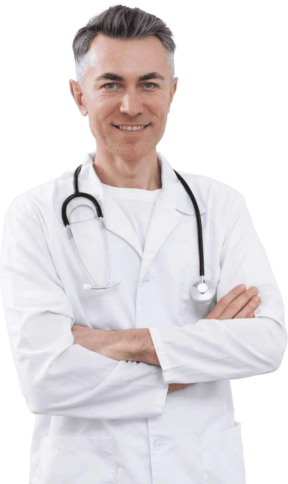 uśmiechnięty doktor