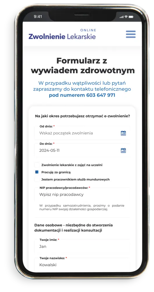 telefon z włączoną stroną